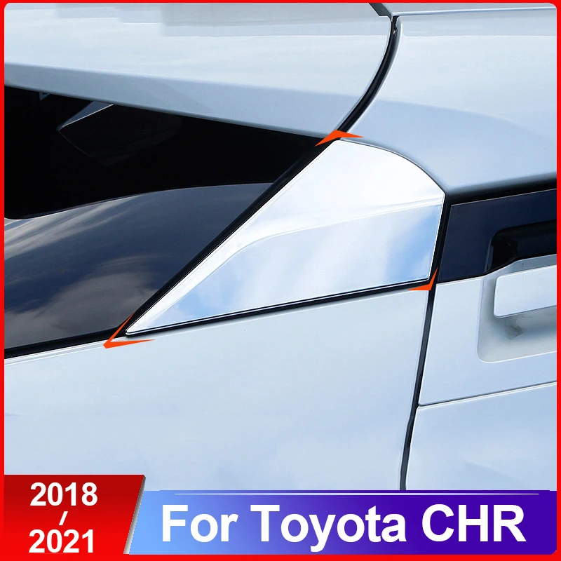 

For Toyota C-HR CHR 2016 2017 2018 2019 2020 2021 Rear Window Spoiler Side Cover Tail Triangle Trim Decoration Accessories