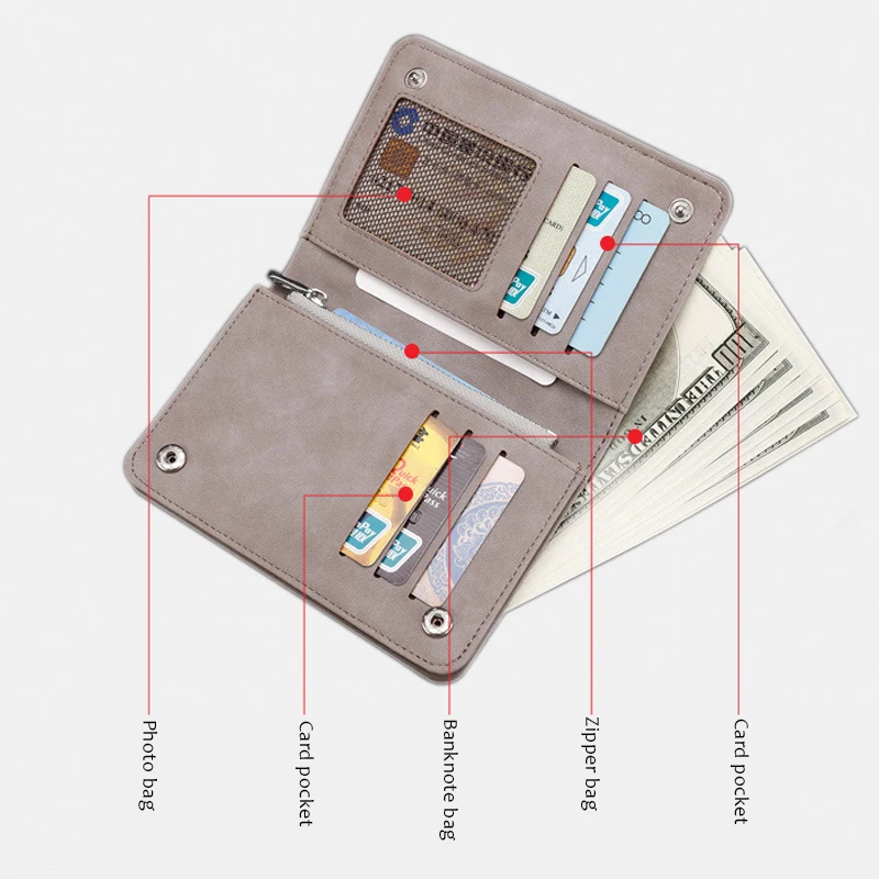 Модные мужские короткие кошельки из искусственной кожи кошелек на застежке для