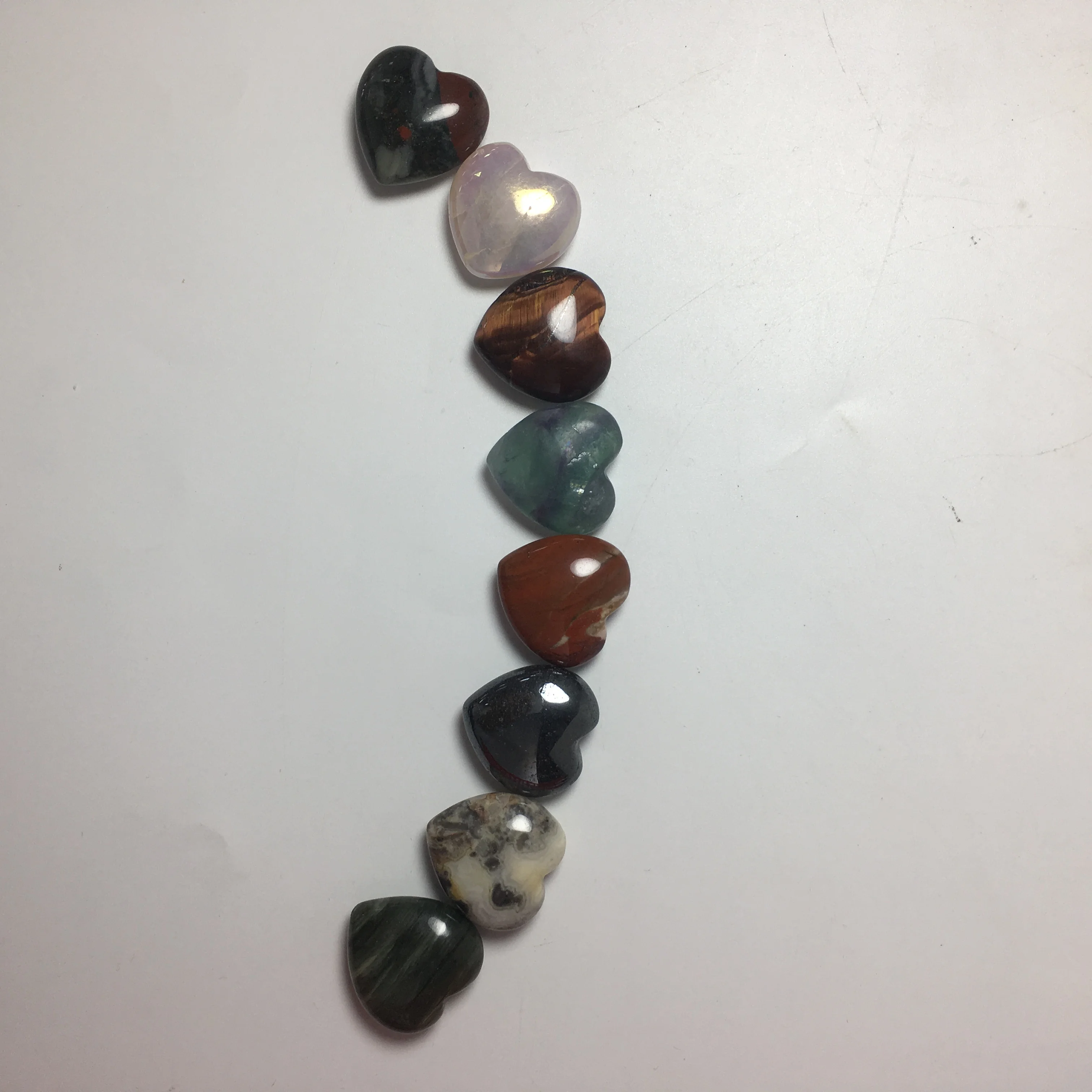 25 мм флюоритовый кварц кристалл в форме сердца каменные бусины из лечебных