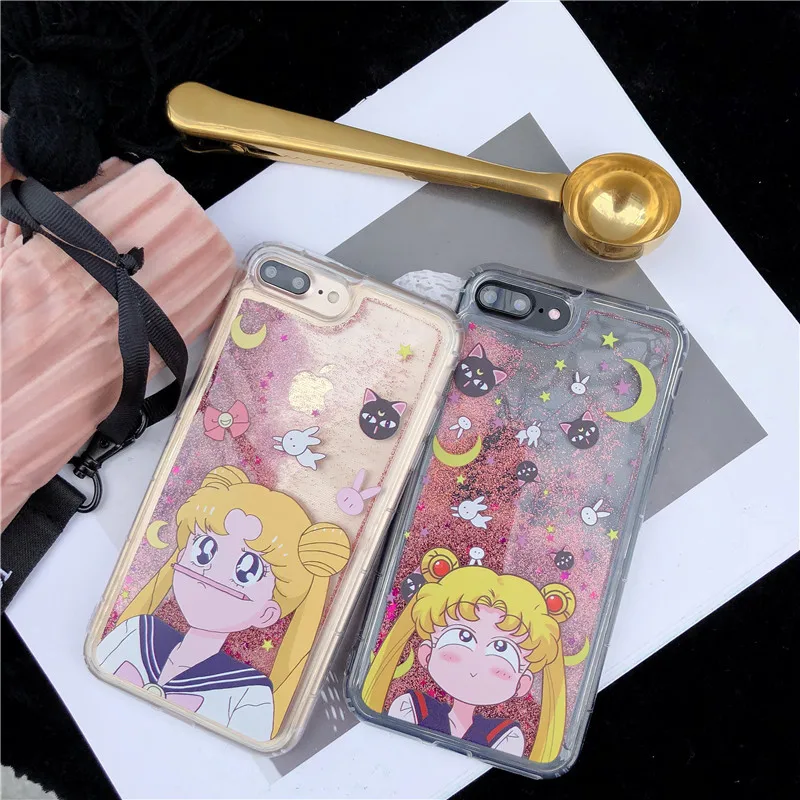 Kawaii японский аниме Сейлор Мун прозрачный мягкий чехол для телефона iPhone 7 Puls 6S 8 X XS