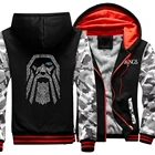 Vikings Legend Movie Giants Capacete Roupas masculino Harajuku Jaqueta camuflada com zper Jaqueta de bolso bonito Moletom com capuz de inverno masculino