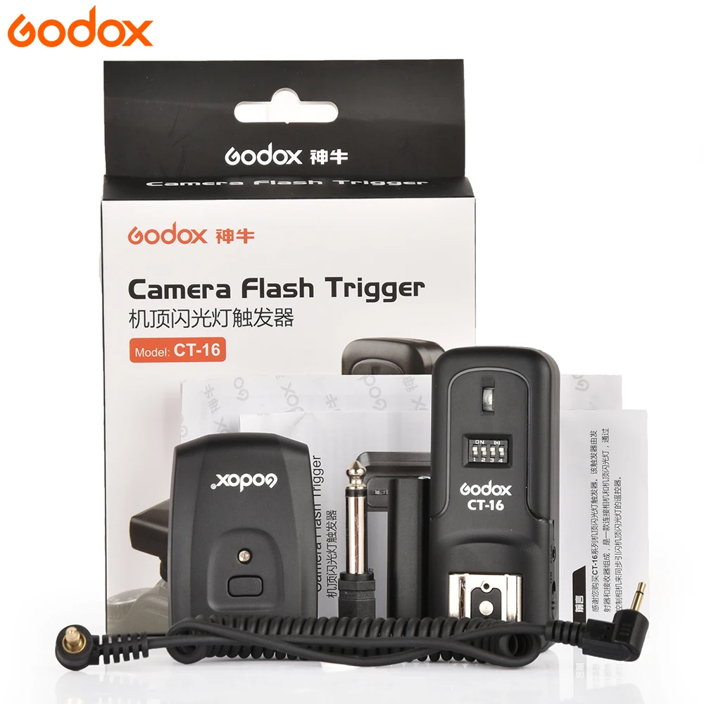 Godox CT-16 16 каналов Беспроводной радио Flash Trigger Transmitter + 4 шт. ресивер декодер