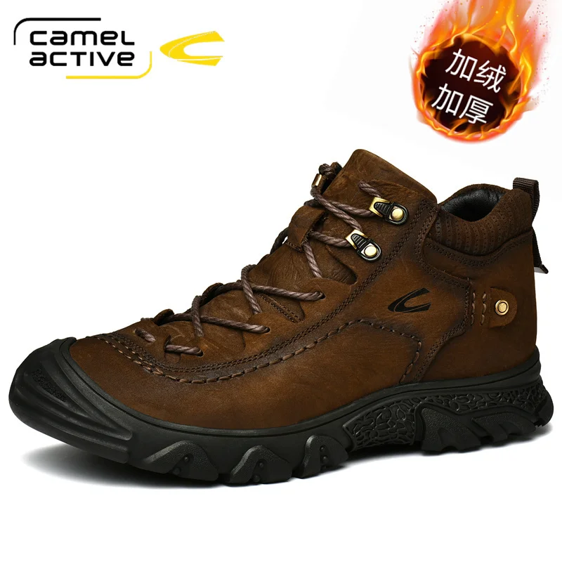 

Camel Active New Snow Boots Protective and Wear-resistant Sole Man Boots Warm Comfortable Winter Walking Boots Big Size 38-46