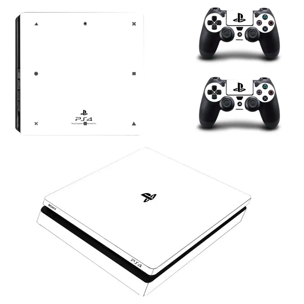 

Чистый белый тонкий стикер PS4 s Play station 4, наклейки на кожу, наклейки для PlayStation 4, PS4 Slim, консоль и контроллер