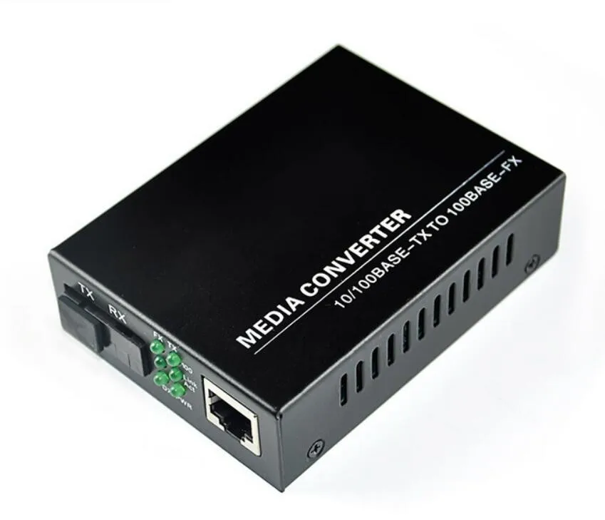 1 пара 10/100 м преобразователь мультимедийных данных Fast Ethernet RJ45 SFP 25 км