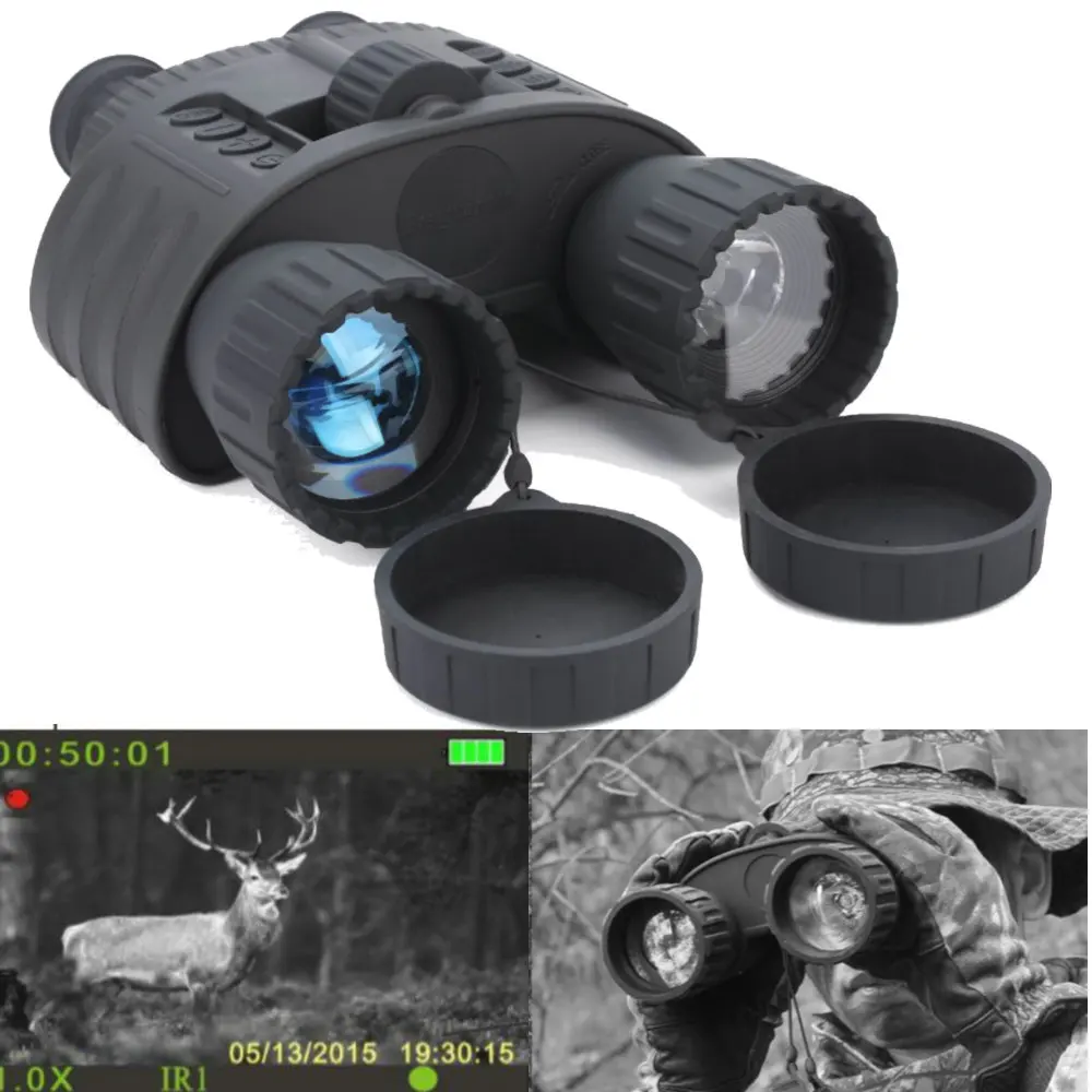 WG80 Ночное видение бинокль 4x50 мм 980ft 850NM gogulges Telsecope ИК HD камера фото/видео 1 5 &quotTFT ЖК