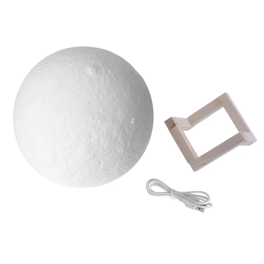 

3D Print Rechargeable Moon Lamp LED Night Creative Touch Switch Bedside Moon Lights For Bedroom Decoration Birthday Gift