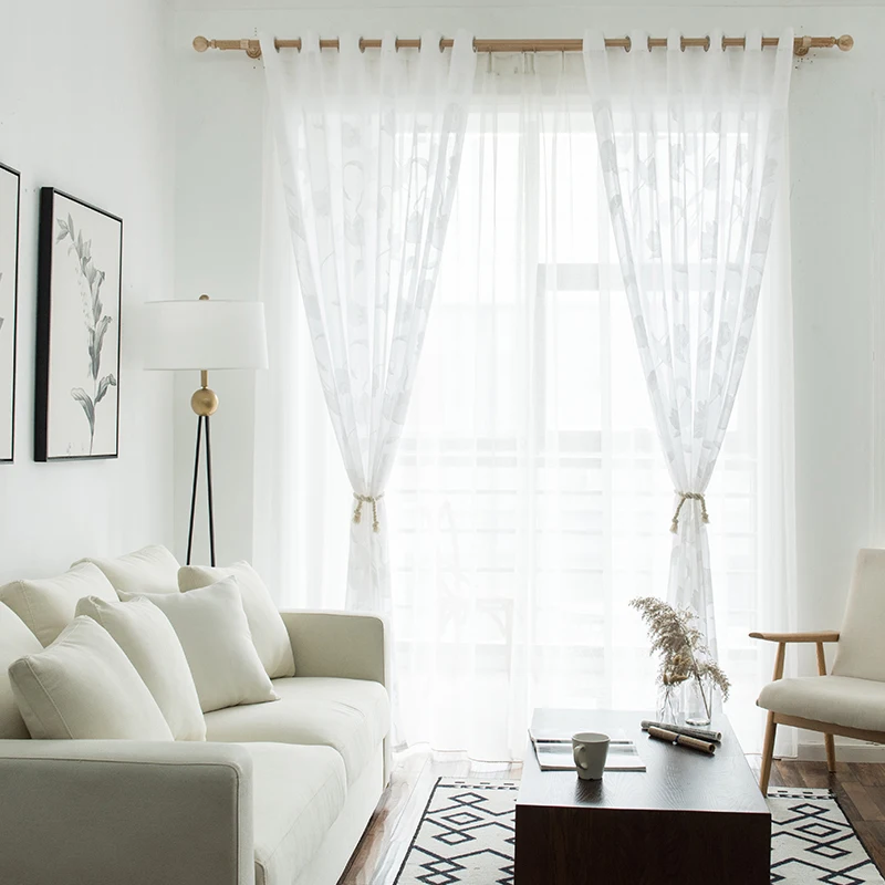 LISM геометрические прозрачные оконные шторы для гостиной спальни кухни тюль