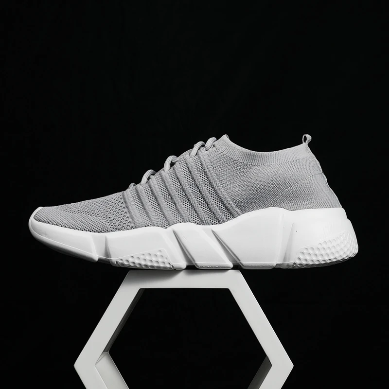 Кроссовки мужские сетчатые дышащие удобная спортивная обувь для ходьбы и бега