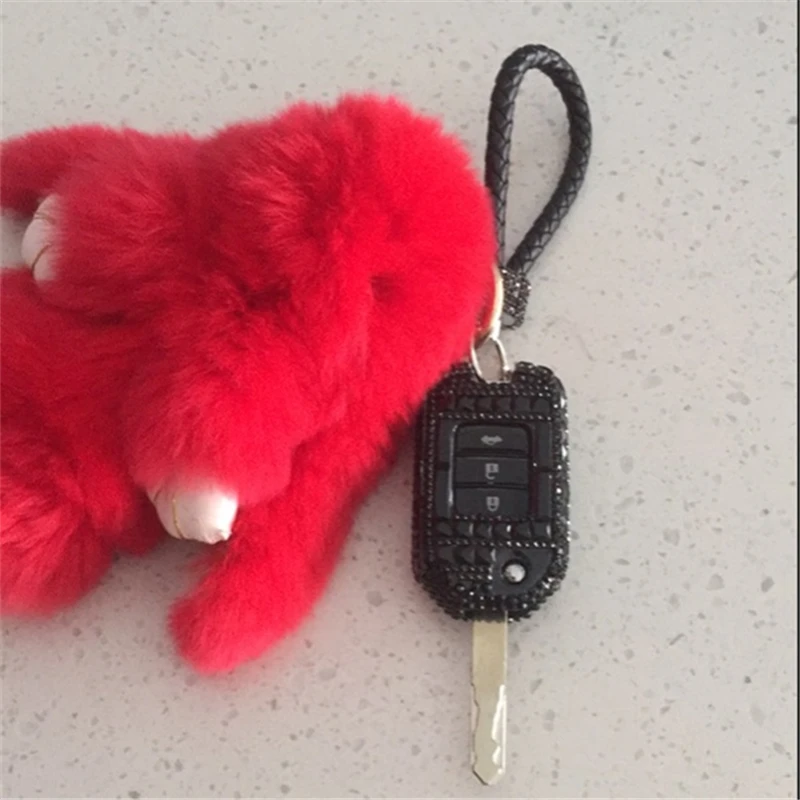 Роскошный чехол LUNASBORE для автомобильного ключа со стразами/Аксессуары ключей Honda