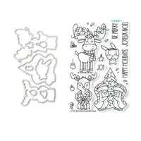 christmas cattlemetal cutting dies stamps scrapbook diary secoration embossing stencil template diy greeting card handmade 2021