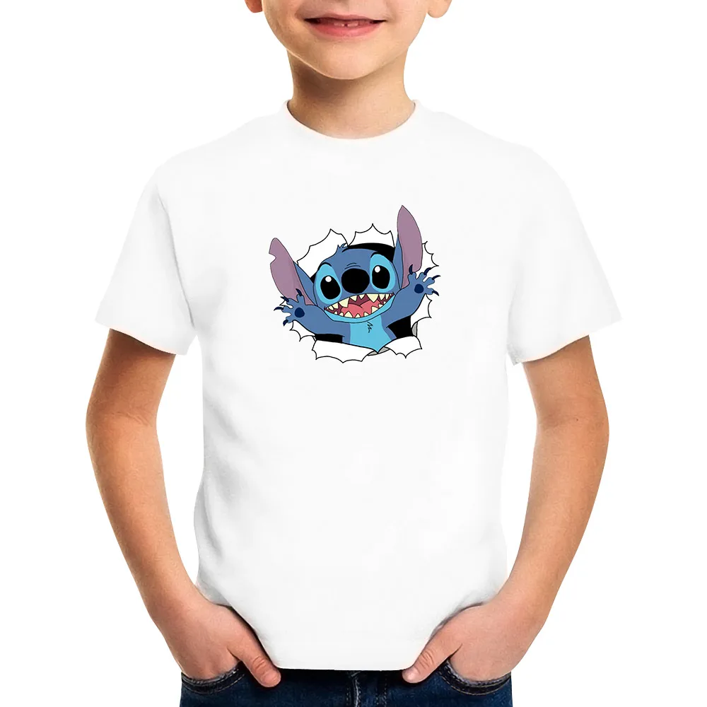 Футболка детская с мультяшным принтом милая рубашка в стиле Харадзюку для