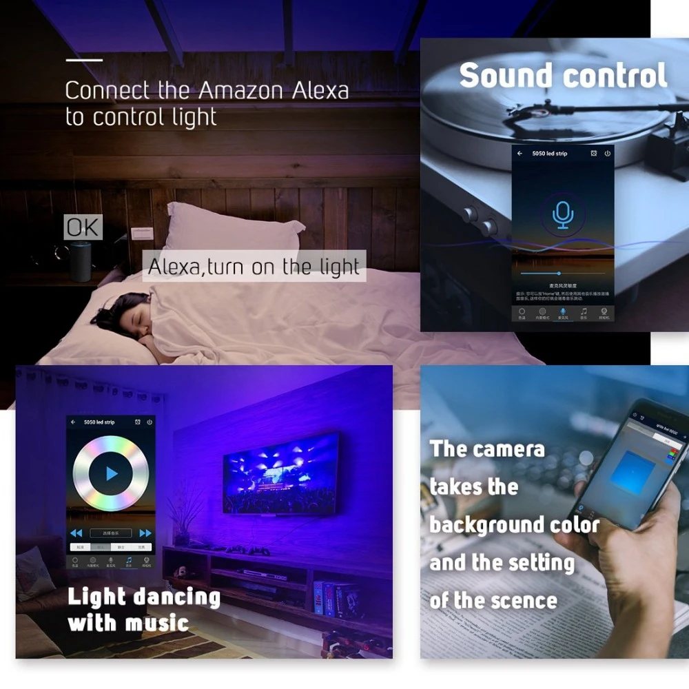 Мини wifi WS2811 WS2812B RGB Светодиодная лента светильник управление Лер Amazon Alexa/Google Phone умный голос IOS/Android приложение управление DC5-24V