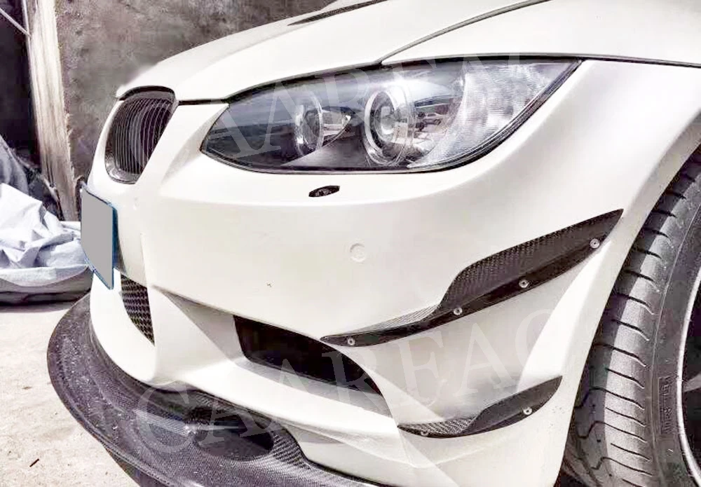 4 шт. накладки на передний бампер из углеродного волокна для BMW 3 серии E90 E92 E93 M3 2012