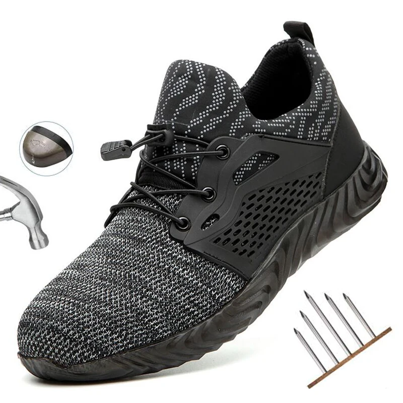 

Легкие рабочие кроссовки Yadibeiba, дышащая обувь, Рабочая обувь со стальным носком, непробиваемые рабочие кроссовки, защитные сапоги