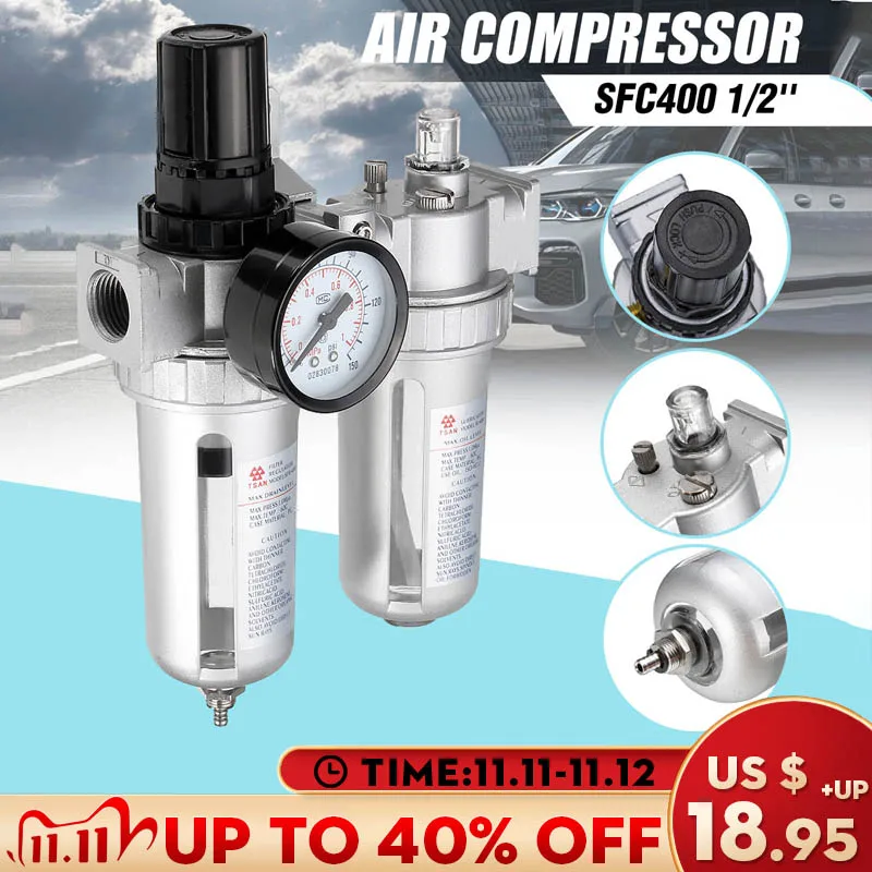 Воздушный компрессор SFC400 1/2 дюйма смазка для масла водяной ловушка фильтр