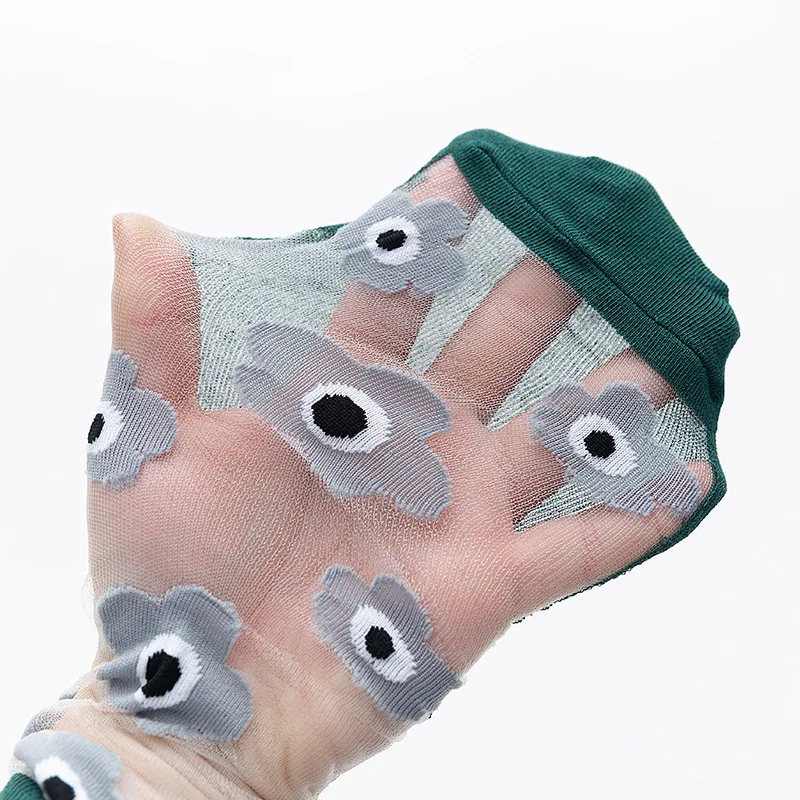 Японские Женские носки Харадзюку женские хлопковые прозрачные в элегантном