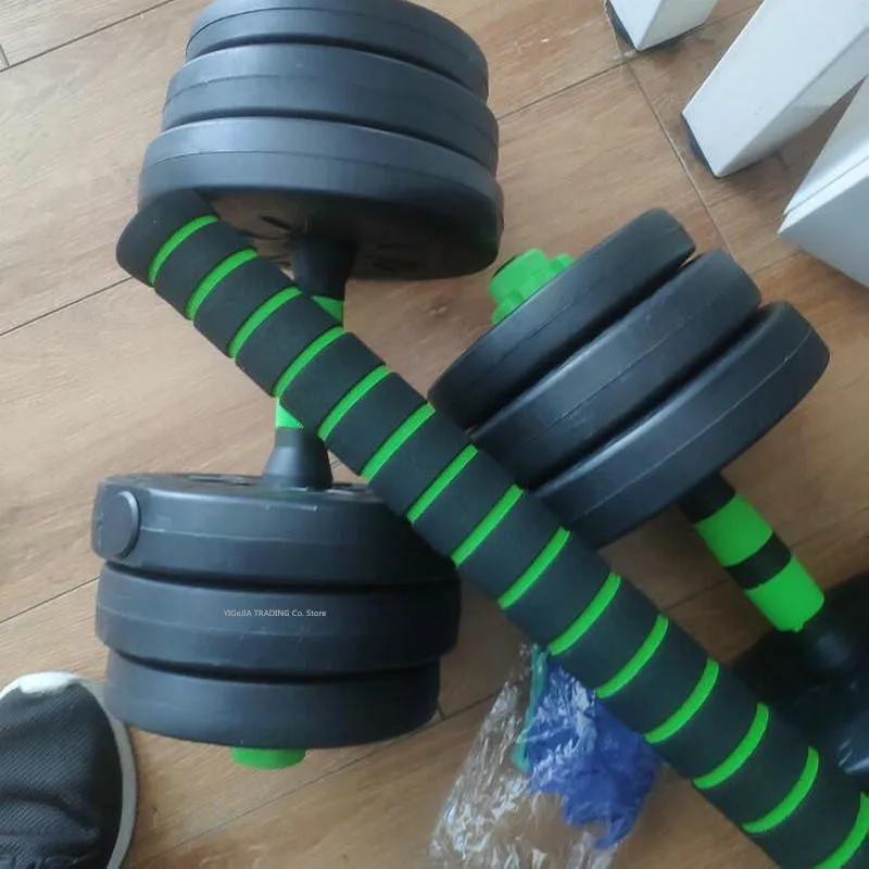 Набор для гантелей комплект из двух съемных с резиновым покрытием всего 30 кг |