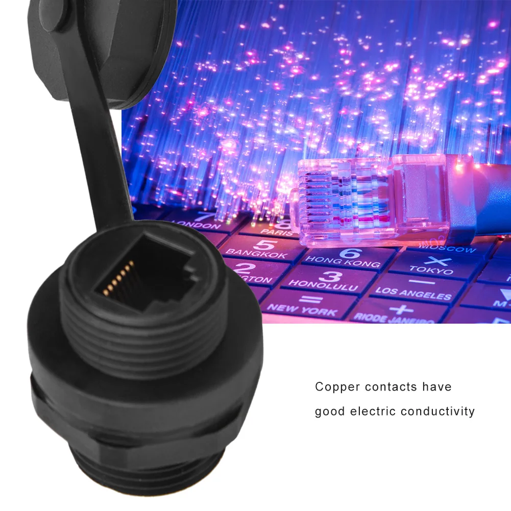 IP67 Водонепроницаемый гнездовой разъем RJ45 CAT5/6 соединитель сетевого