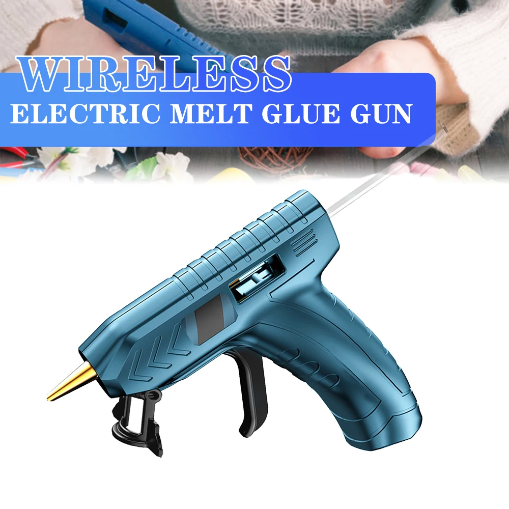 

3.6V ML-HG2 Cordless Hot Melt Glue Guns 1800mAh Li-ion Glue Gun Hand Power Tool With 10pcs 7mm Glue Sticks For Car Home Outdoor