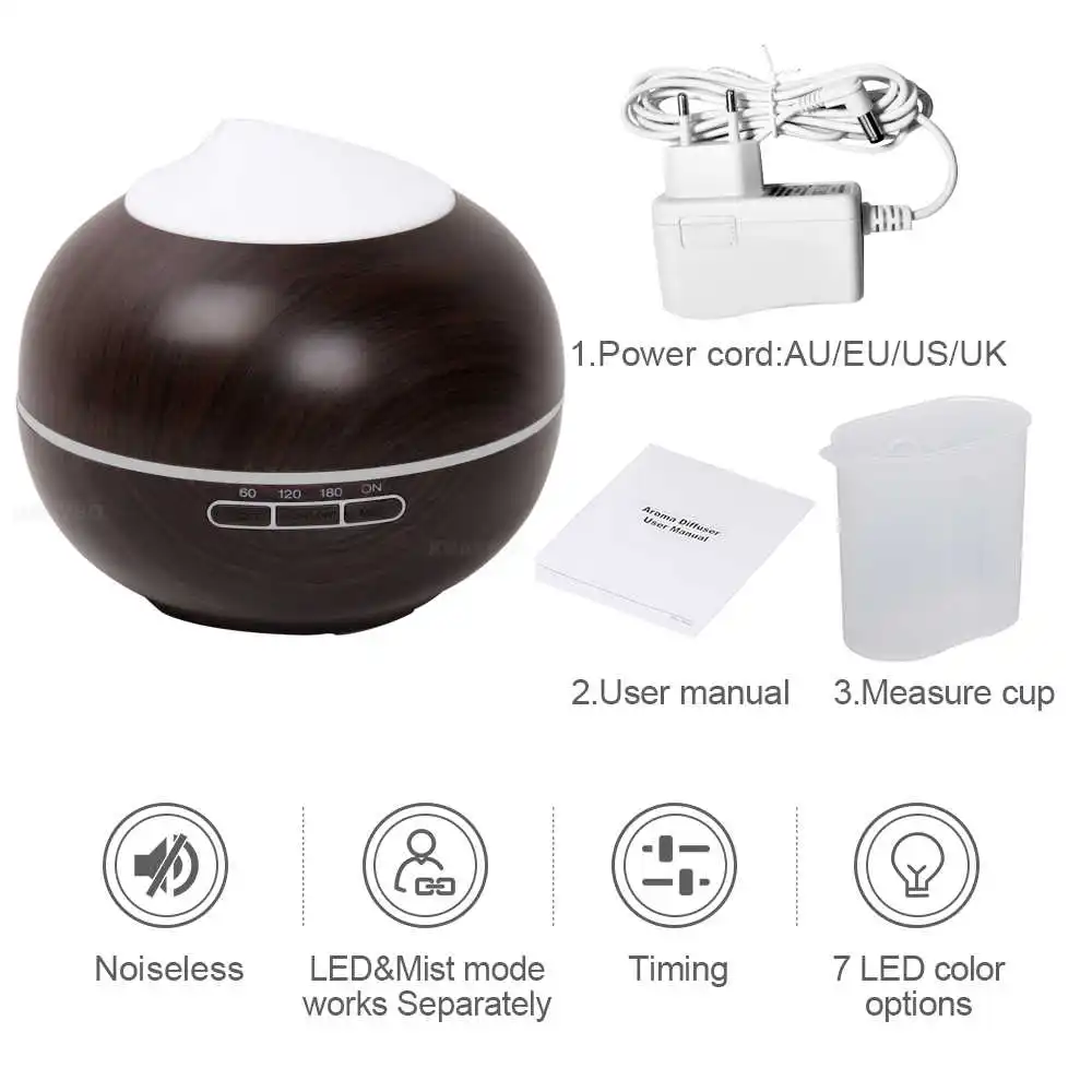 

LED 200ml Light Ultrasonic Air Humidifier Mist Aroma Diffuser Essential Oil Aromatherapy Household Adjustable Haze