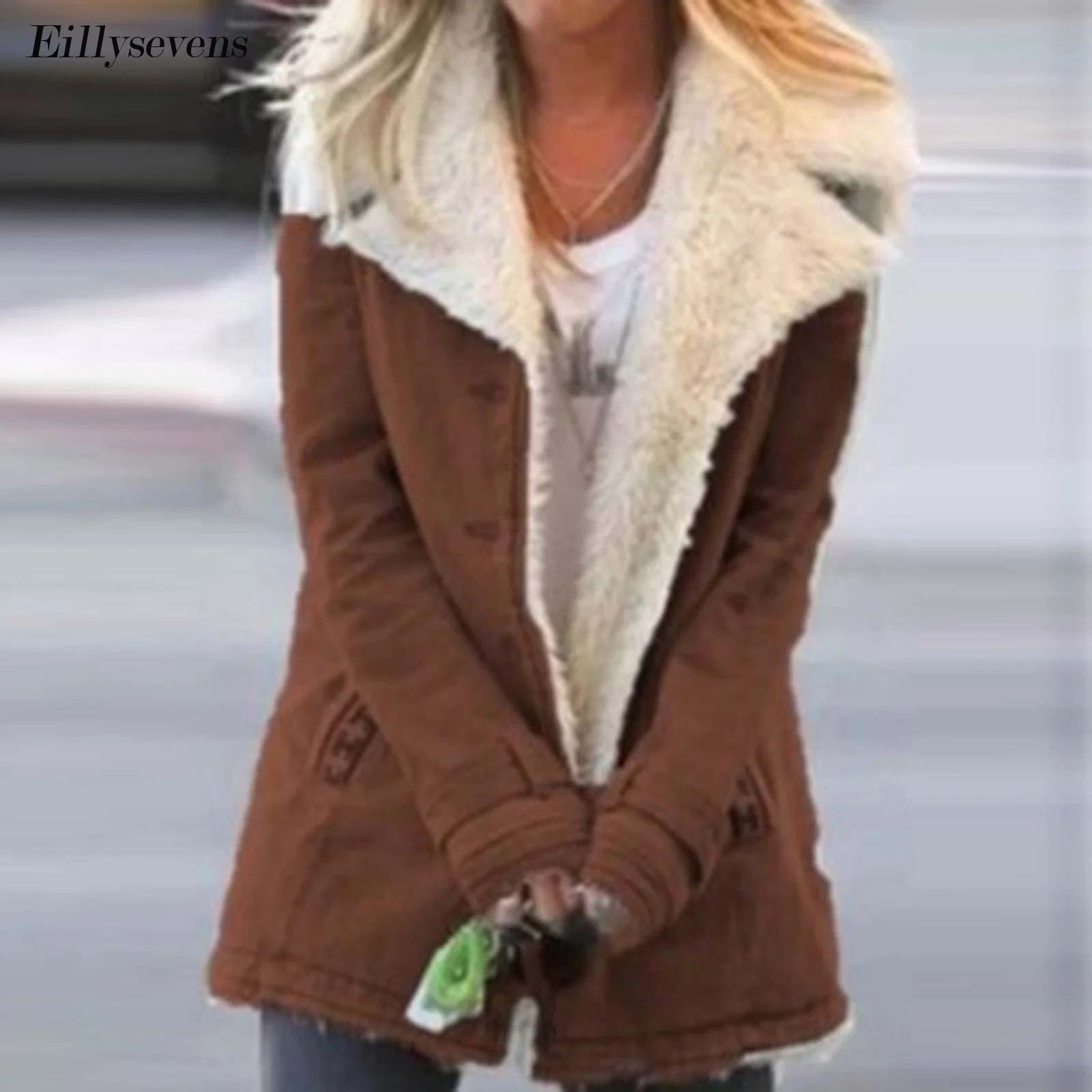 

Winter Women's Down Parkas Winter Jacket Plush Warm Thick Loose Long Coat Fashion Zipper Hooded Female Solid Outerwear