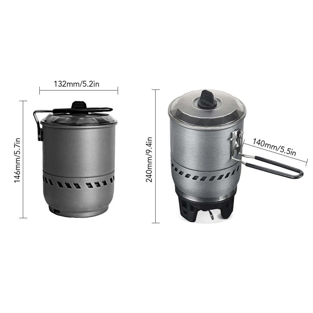 Туристическая газовая горелка портативная с теплообменником 2100 Вт | Спорт и