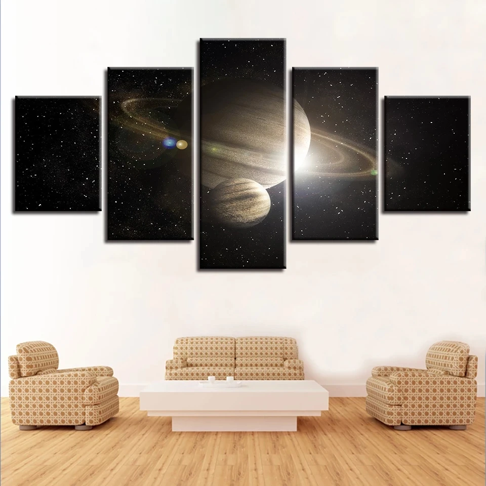 

Jupiter and His Moons Modular Canvas Painting Prints Posters for Living Room Home Decoration Wall Art Pictures 5 Pcs No Frame
