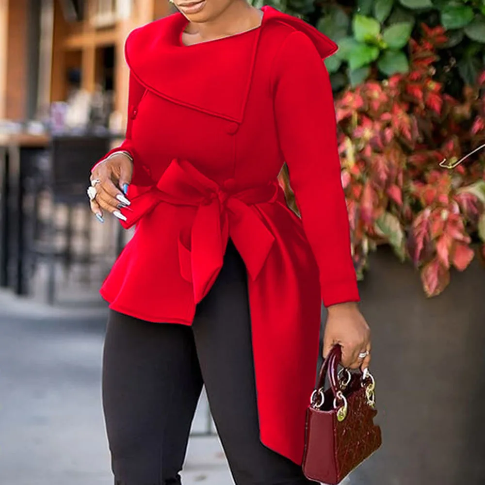 Осенняя африканская женская блузка топы 2019 зимняя Асимметричная Офисная Женская