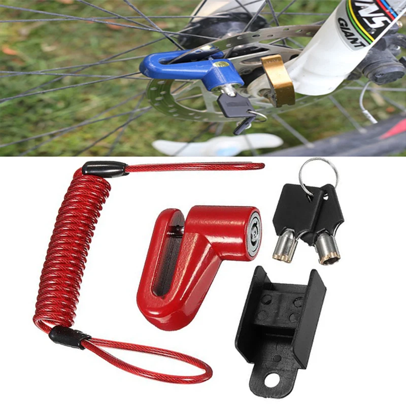 Дисковые тормоза Противоугонный велосипедный замок портативный стальной