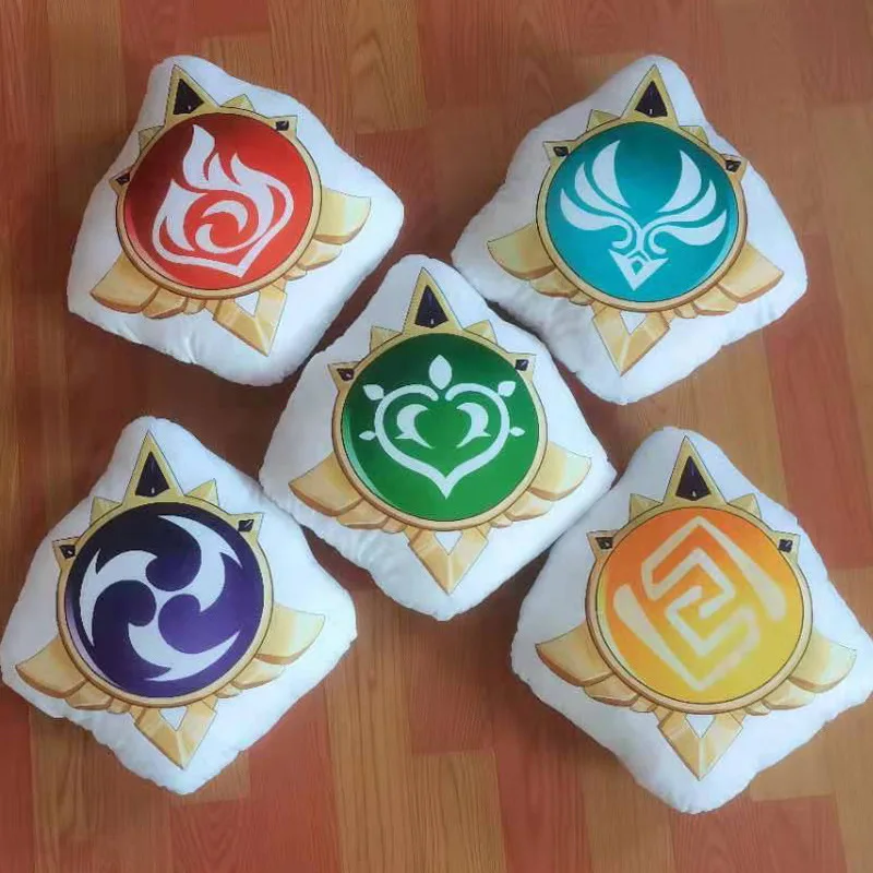 

Lovely Creative Game Genshin Impact Plush Pillow Doll Lumine Diluc Kawaii Cartoon Hu Tao Zhong Li Barbatos Cosplay Accessories