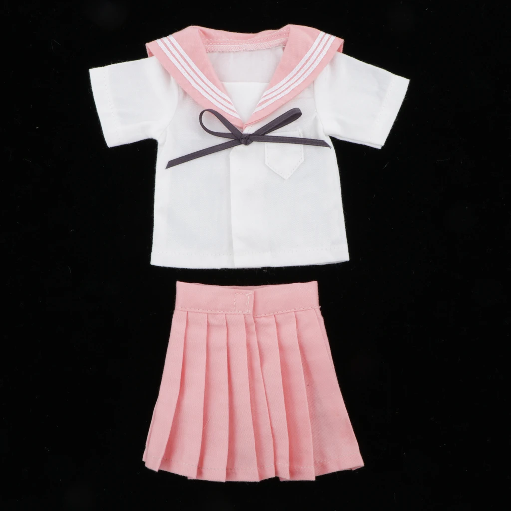 Комплект из 2 предметов школьная форма 1/4 дюйма юбка костюм для 43 см BJD Dollfie DOD MSD
