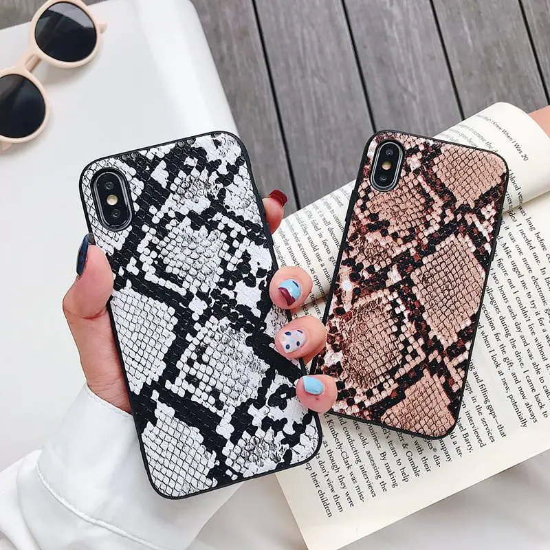 Ретро чехол для телефона из змеиной кожи iphone 11 12pro XS Max матовый мягкий