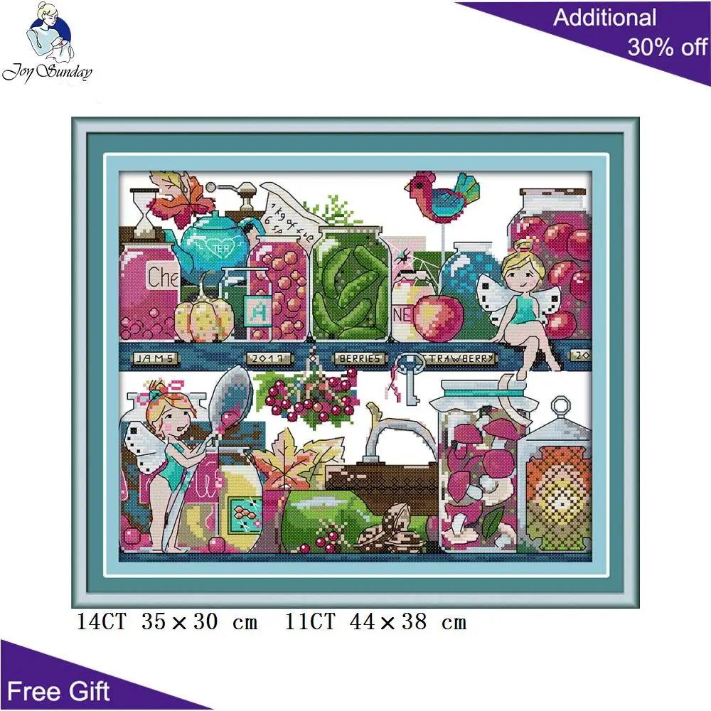 Набор для вышивки крестиком Joy Sunday Storeroom J370 14CT 11CT наборы кухонная столовая