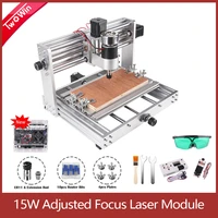 cnc 3018 max engraving machine with 200w spindle grbl control 3 axis pcb milling machine 15w laser engraver cnc wood router