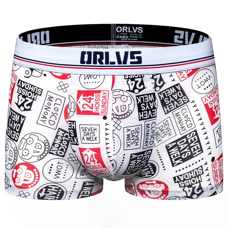 ORLVS Брендовое Мужское нижнее белье мужские сексуальные боксеры cueca masculina дышащие Ropa Interior hombre мужские трусы-боксеры calzoncillo hombre - Цвет: OR303-white