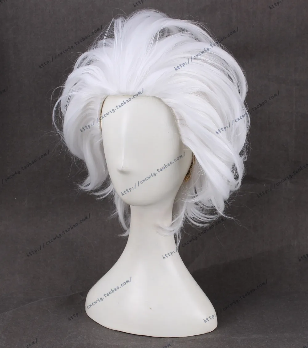 Ursula Cosplay Wig The little Mermaid White Short Hair for Adult Heat Resistant Synthetic Wigs + Cap | Тематическая одежда и