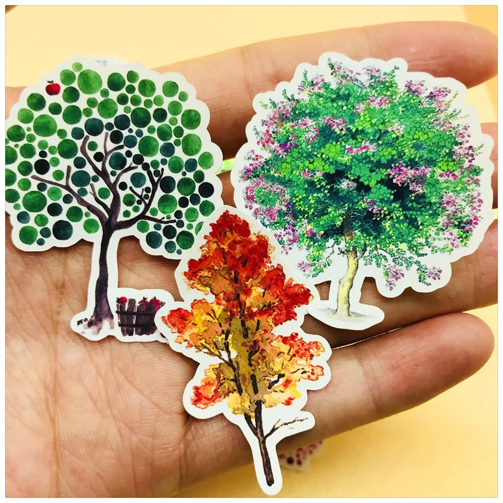 

27Pcs/Bag Vintage Tree Plants Sticker DIY Craft Scrapbooking Album Junk Journal Planner Decorative Stickers