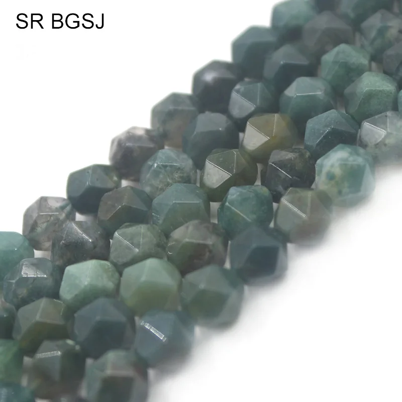 

Бесплатная доставка 8 мм граненые круглые полигональные зеленые моховые Агаты Ониксовые драгоценные камни натуральный камень фурнитура бу...