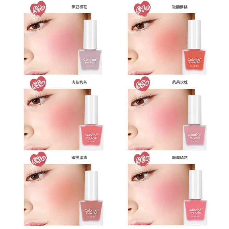 Персиковые жидкие румяна для лица матовые телесные Косметика ремонт Румяна щек