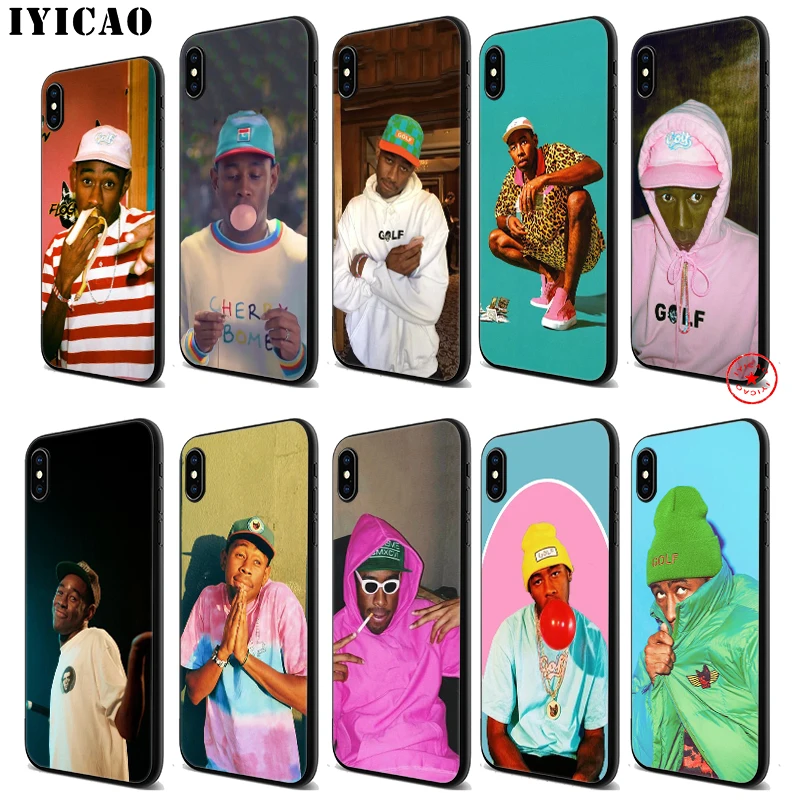 Мягкий Черный силиконовый чехол IYICAO tyler the creator для iPhone 11 Pro Xr Xs Max X или 10 8 7 6 6S Plus 5 5S SE