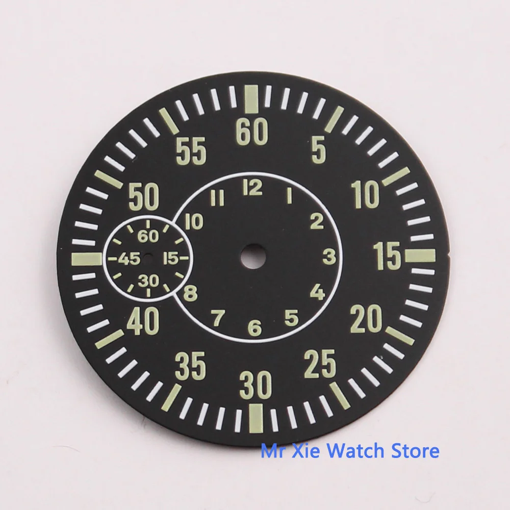 Циферблат для часов мужской черный стерильный 38 9 мм 6497 | Наручные часы