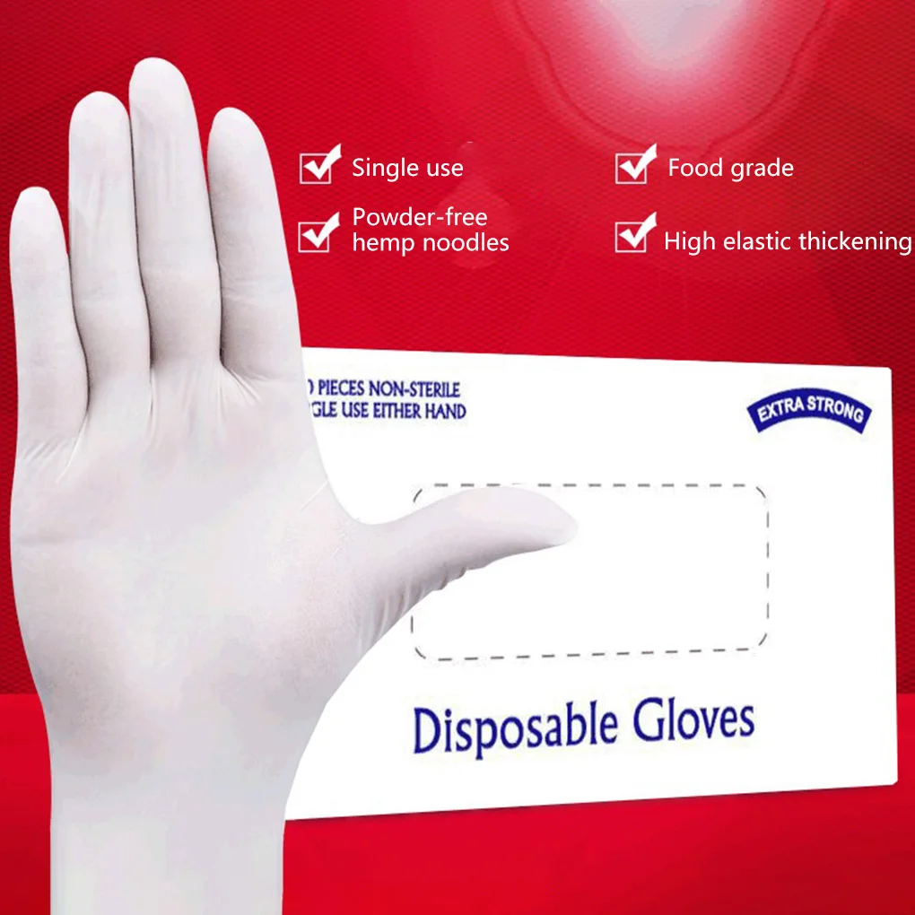 100pcs Disposable Non-toxic Hygienic Gloves Kitchen Dishwashing Work Gardening Hand Protection PVC Protective | Безопасность и