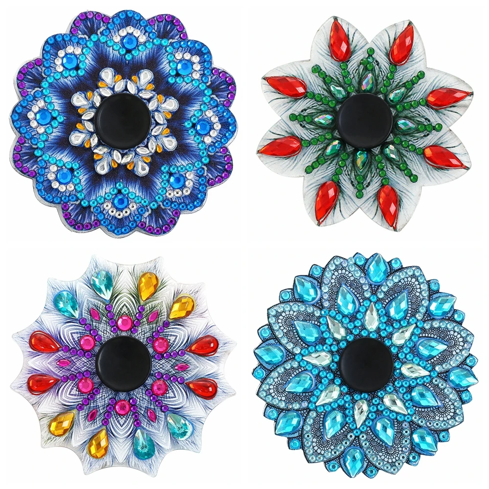 Двусторонняя алмазная живопись Спиннер на кончик пальца Стразы AB кристалл