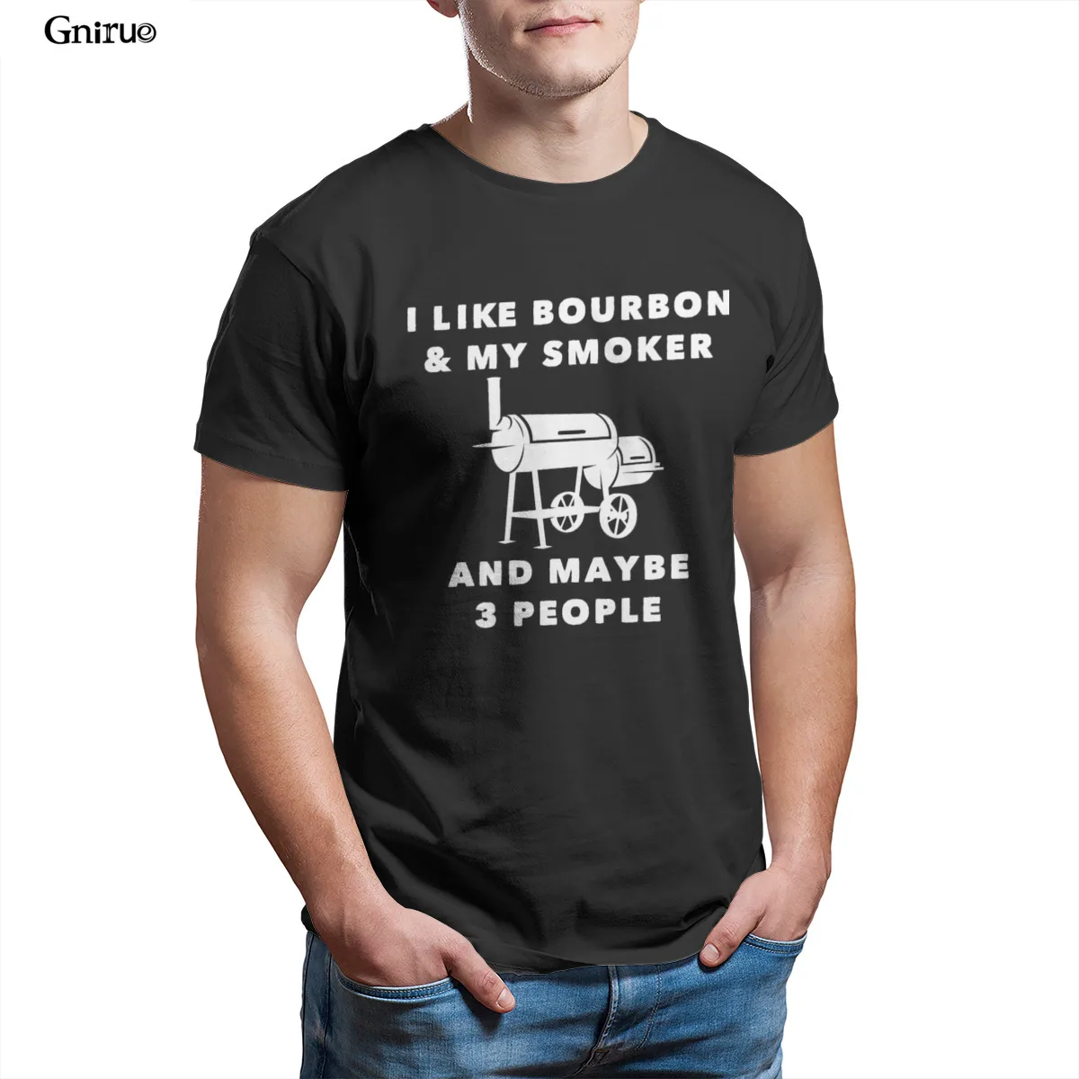 

Wholesale Grilling Bourbon Unisex Tri-Blend T-Shirt Tops 2021 Aesthetic For Boy Mens Clothes 102116