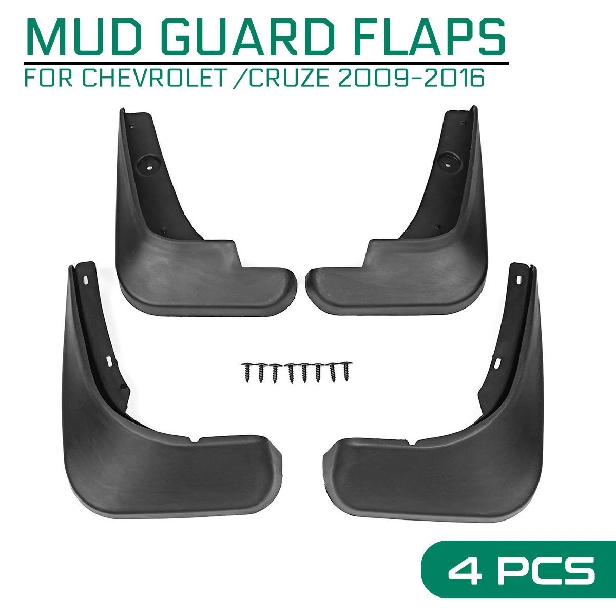 

For Chevrolet /Cruze 2009 2010 2011 2012 2013 2014 2015 2016 1 Set Front Rear Mud Flap Car Mudguards Splash Guards