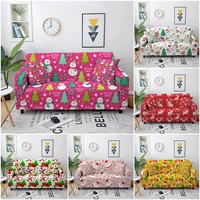 stretch sofa cover 3 seater christmas pattern sofa couch cover santa claus elastic couch cover for sofas sofa protector