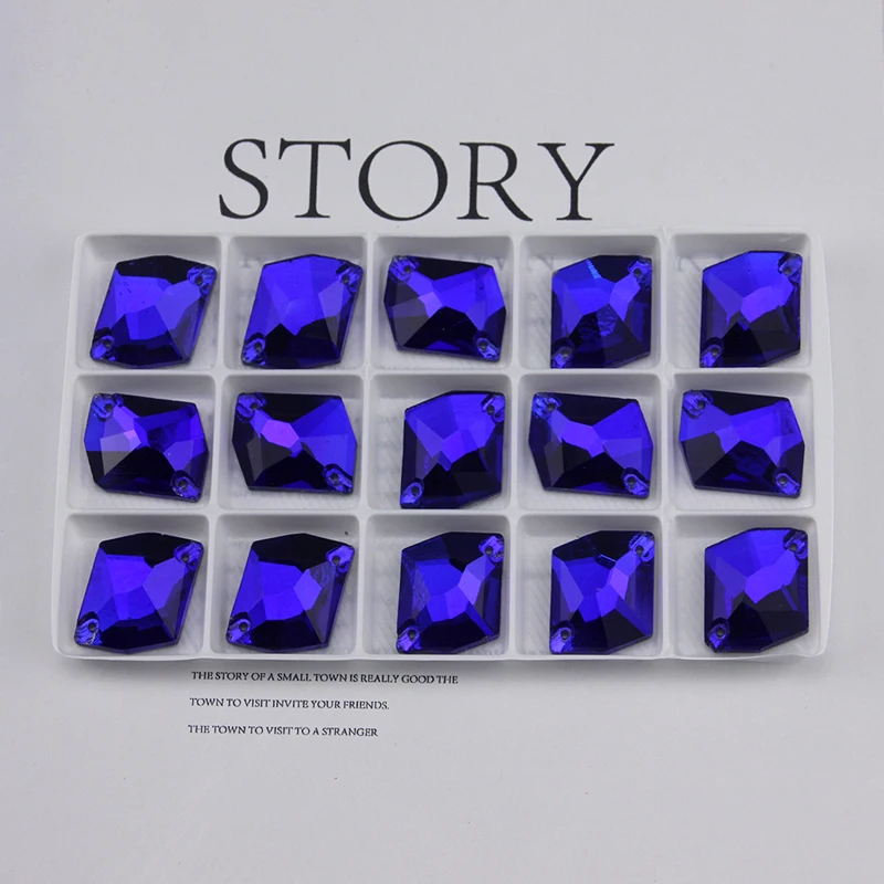 dark blue Все размеры, все цвета, AB, пришитые стразы, стекло, кристалл, Космический пришитый камень, плоская задняя сторона, боты для свадебного платья, одежда - Цвет: dark blue