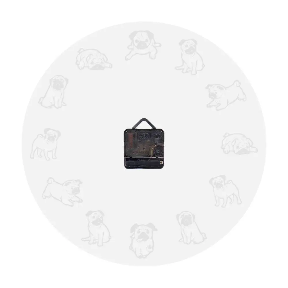 Часы настенные с мультяшным принтом смешные силуэтом мопса собаки современный