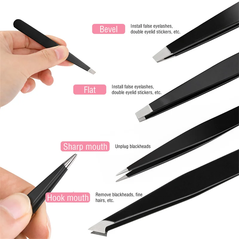 3/4 шт. пинцеты для бровей из нержавеющей стали | Красота и здоровье